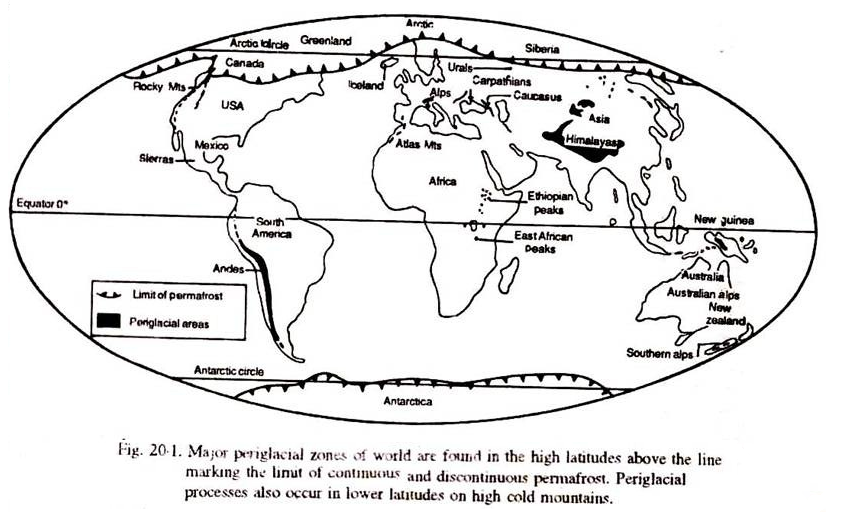 Major Periglacial Zones